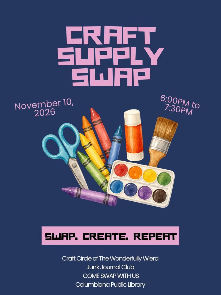 craft supplies swap poster